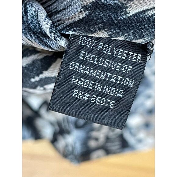 Raviya Women's L Beige Blouse Top Tunic Boho Embellished Beaded Cover Up - Picture 3 of 9